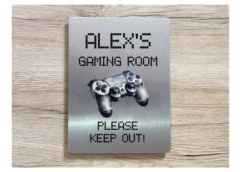 Gaming Personalised Door Sign for Bedroom or Games Room