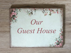 Add Your Own Text to our Rustic Rose Signs in Wood or Metal