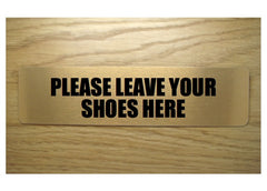 Leave your shoes here brushed gold vital sign: buy online at Honeymellow