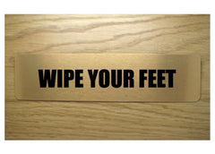 Wipe Your Feet brushed gold vital sign: buy online at Honeymellow