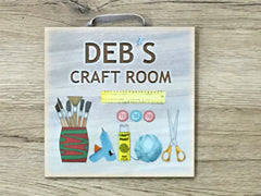 Craft or Art Room Sign in Wood or Metal: Add Your Own Text
