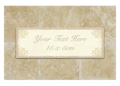 Cream Damask Bespoke Sign: Add Your Own Text at Honeymellow