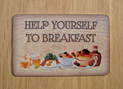 Help Yourself to Breakfast Personalised Metal Sign Buy Online at www.honeymellow.com
