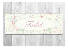 TOILET FLORAL COTTAGE CHIC SIGN AT HONEYMELLOW