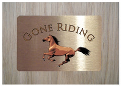 Gone Riding Personalised Custom Made Sign: Only online at Honeymellow