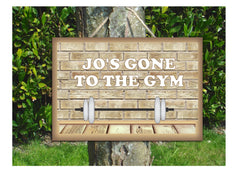 Gone to the Gym Large Custom-Made Hanging Sign at Honeymellow