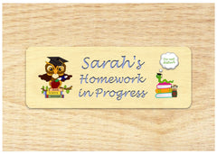 Homework in Progress Personalised Door Sign Online at Honeymellow