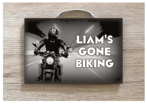 Motorcycling Metal or Wooden Personalised Sign