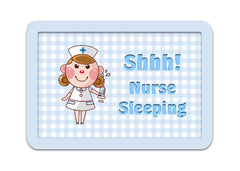 Shh! Nurse Sleeping Sign + Personalisd Custom Made Option: Buy Online at Honeymellow