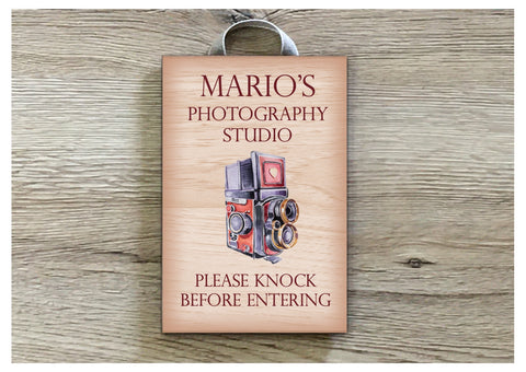 Photography Room Wood Effect Rustic Metal or Wood Sign