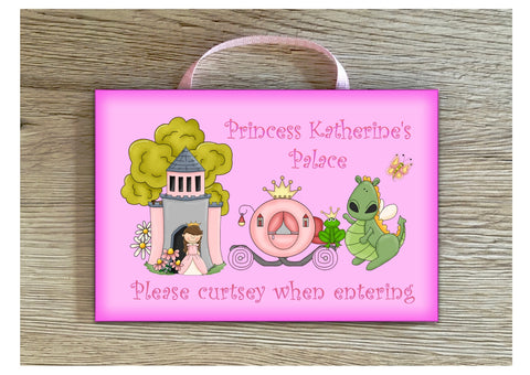 Personalised Princess's Palace Bedroom Door Sign