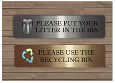 Gold Silver or White Metal Litter and Recycling Vital Signs form Honeymellow.com