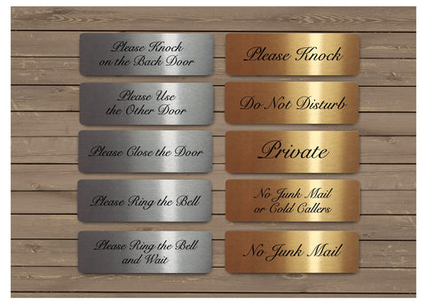 Elegant Vital Signs in Silver, Gold or White Metal for the Home or Office: 15x5cm (Small)