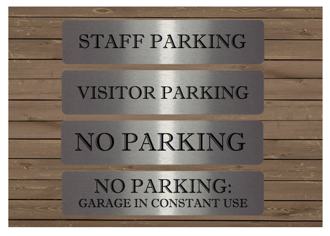 Vital Signs: No Parking & Garage in Constant Use Silver Signs