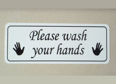 Please wash your hands custom made vital sign at Honeymellow