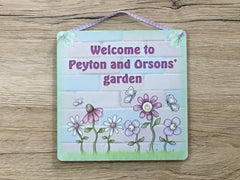 Garden or Summerhouse Sign in Wood or Metal: Add Your Own Text