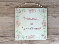 Add Your Own Text to Wildflower Shabby Chic Blank Signs in Wood or Metal