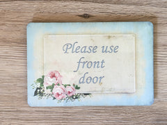 Add Your Own Text to Vintage Blue Shabby Chic Blank Signs