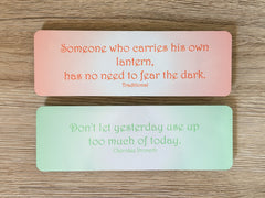 Colourful Motivational Plaques & Bookmarks: Proverbs