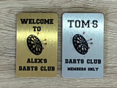 Darts Personalised Door Sign for Bedroom or Games Room