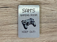 Gaming Personalised Door Sign for Bedroom or Games Room