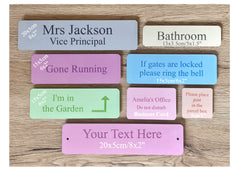 Add Your Own Text to Coloured Blank Signs