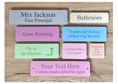 Add Your Own Text to Coloured Blank Signs