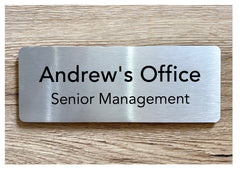 Add Your Own Text Blank Metal Signs in Silver, Gold & White: Small and Large Sizes