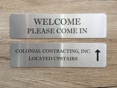 Silver Signs: Add Your Own Text Blank Metal Plaques - Small and Large Sign Sizes