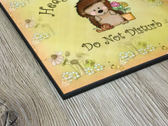 HEDGEHOG HOTEL Do Not Disturb Wood or Metal Sign with Add Your Own Text Option