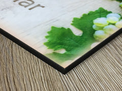Add Text to our Grape Blank Sign in Wood or Metal