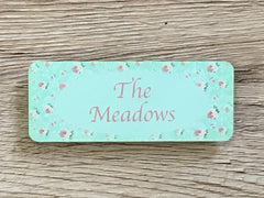 Add Your Own Text Rainbow Roses Cottage Chic Coloured Metal Signs: Various Sizes