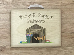 DOG has been Fed Reminder Rustic Sign: Custom-Made Personalised Wooden Hanging Plaque