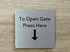 Personalise Square 10cm / 4" or 15cm / 6" Blank Signs in Brushed Silver, Gold or White
