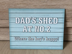 Personalised Man Shed or Add Your Own Text Rustic Wood Effect Signs in Wood or Metal