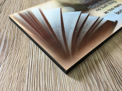 Reading Book Sign: Add Text to Custom-Made Personalised Wood or Metal Plaque