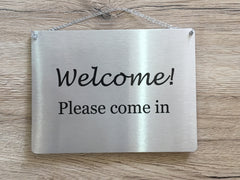 Add Your Own Text to 15x10cm / 6x4" Blank Metal Signs in Silver, Gold & White