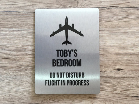 Aeroplane Personalised Door Sign for Bedroom or Gaming Room