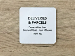 Personalise Square 10cm / 4" or 15cm / 6" Blank Signs in Brushed Silver, Gold or White