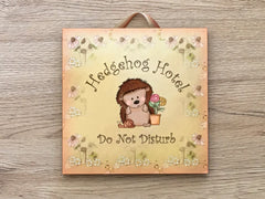HEDGEHOG HOTEL Do Not Disturb Wood or Metal Sign with Add Your Own Text Option