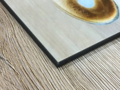 Coffee Wood Effect Personalised Sign in Wood or Metal: Add text, quote or message
