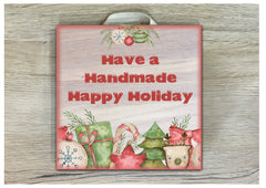 Christmas Festive Holiday Sign in Metal or Wood: Door, Room or Wall Plaque