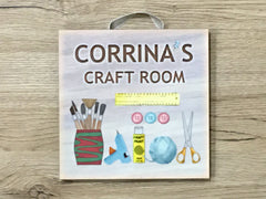 Craft or Art Room Sign in Wood or Metal: Add Your Own Text