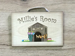 DOG has been Fed Reminder Rustic Sign: Custom-Made Personalised Wooden Hanging Plaque