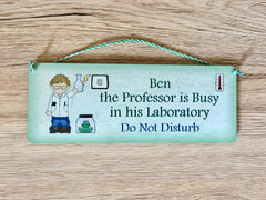 Personalised Scientist Bedroom Door Sign