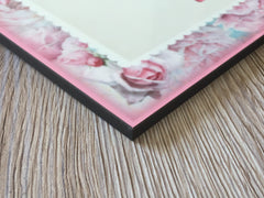 Add Your Own Text to our Blush Rose Blank Sign in Wood or Metal