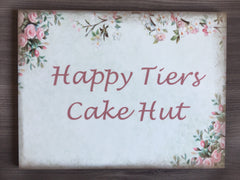 Add Your Own Text to our Rustic Rose Signs in Wood or Metal
