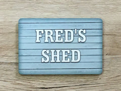 Personalised Man Shed or Add Your Own Text Rustic Wood Effect Signs in Wood or Metal