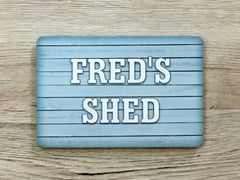 Personalised Man Shed or Add Your Own Text Rustic Wood Effect Signs in Wood or Metal