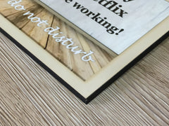 Busy Watching Boxsets TV Metal or Wooden Personalised Sign